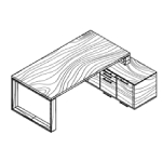 Desk with Credenza Unit