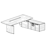 Desk with Credenza Unit