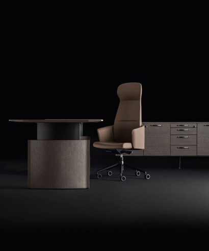 Elvira - Wood Veneer Height Adjustable Executive Desk with Optional Credenza Unit & Storage Unit 04 img