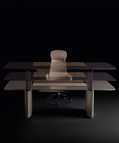 Elvira - Wood Veneer Height Adjustable Executive Desk with Optional Credenza Unit & Storage Unit 05 img