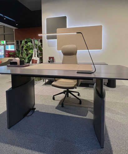 Elvira - Wood Veneer Height Adjustable Executive Desk with Optional Credenza Unit & Storage Unit 06 img