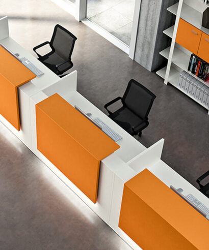 Zack 8 - Large Modular Reception Desk with Three Counters