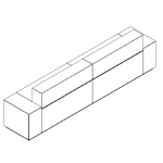 L4000 x D800 x H1250