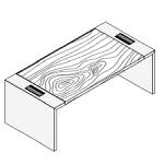 Desk with Lacquered Leg