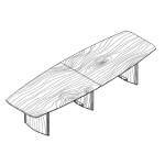 Medium Barrel Shape Table (12 and 16 Persons)