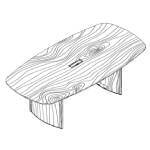 Small Barrel Shaped Table (8 and 10 Persons With Top Access)