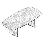 Small Barrel Shaped Table (8 and 10 Persons)