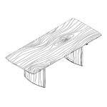 Rectangular Shaped Table (6 and 8 Persons)