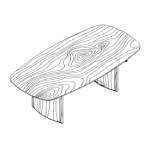 Small Barrel Shaped Table (8 Persons)