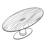 Oval Shaped Table with Top Access (6 Persons)