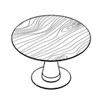 Round Shaped Table (4 and 6 Persons)