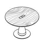 Round Shaped Table with Top Access (4 and 6 Persons)