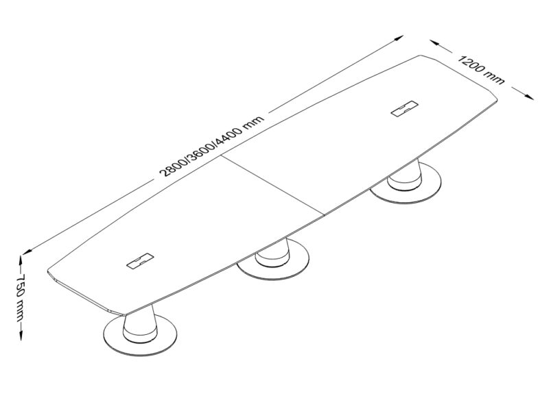 Myra 2 - Barrel Shaped Meeting Table size image