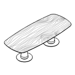 Small Barrel Shaped Table (8 Persons)