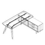 Desk with Credenza Unit