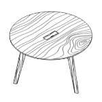 Round Shaped Table with Top Access (4 and 6 Persons)(Wood Veneer)