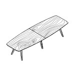 Medium Barrel Shaped Table (12 and 14 Persons)