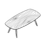 Small Barrel Shaped Table (8 and 10 Persons)