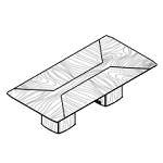 Rectangular Shaped Table (12 Persons)