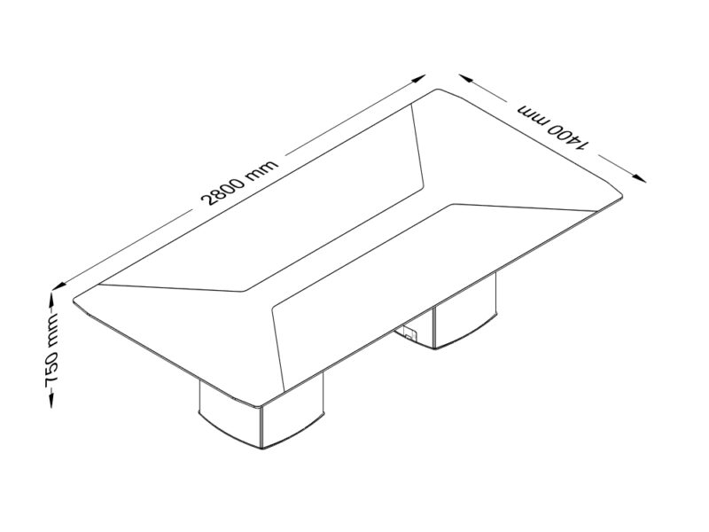 Tracy 1 - Round, Square and Rectangular Shaped Meeting Table With Column Leg Size image