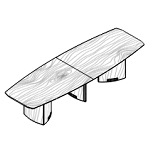 Medium Barrel Shaped Table (12 Persons)