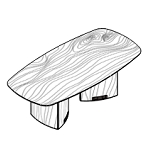 Small Barrel Shaped Table (8 and 10 Persons)