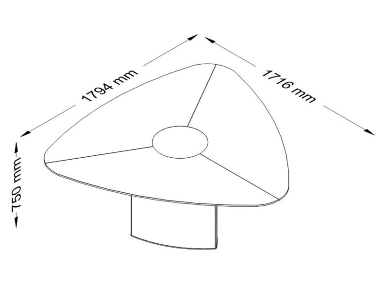 Tracy-Round and Triangular Shaped Meeting Table With Column Leg Size image