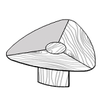 Triangular Shaped Table (6 Persons, 2 Wooden Top and 1 Leather Top)