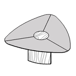 Triangular Shaped Table (6 Persons, Leather)