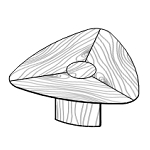 Triangular Shaped Table (6 Persons, Wood Veneer)