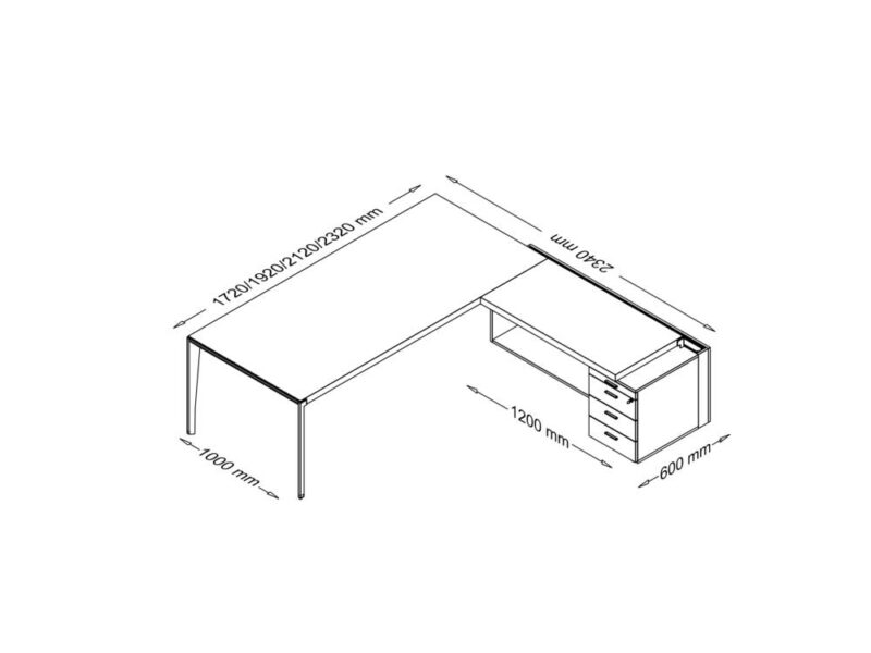 Xandy – Sleek Executive Desk Size 01 img