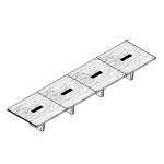 Extra Large Rectangular Shaped Table (16 and 18 Persons)