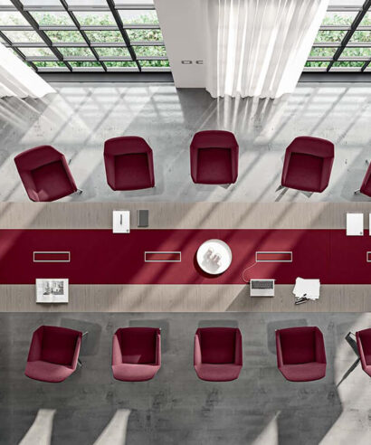 Xenophon 2 - Rectangular Shaped Meeting Table with Optional Leather Inlay 03