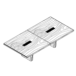 Small Rectangular Shaped Table (8 and 10 Persons)