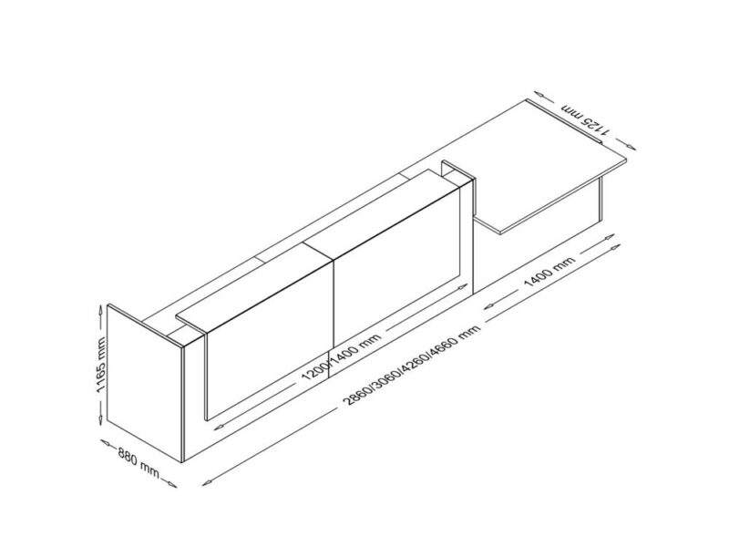 Zack 2 – Reception Desk with DDA Approved Wheelchair Access Size img