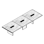 Large Rectangular Shaped Table (12 Persons)