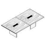 Medium Rectangular Shaped Table (10 Persons)