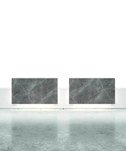 Lenny 1- Reception Desk with Printed Glass Overhang Panel 08 img