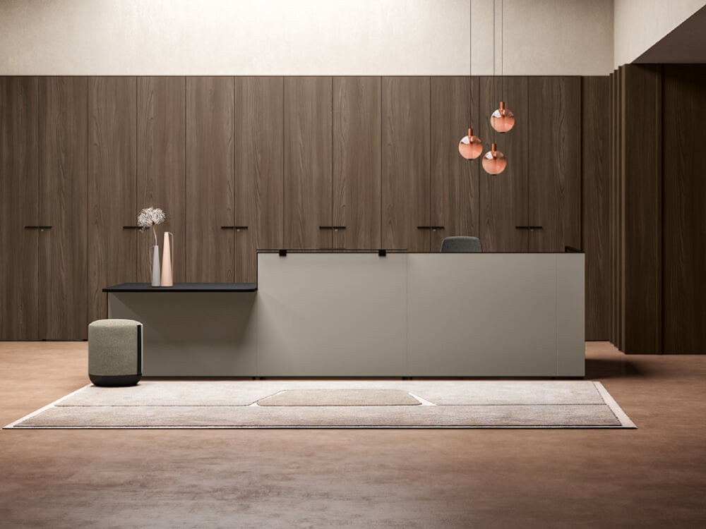 Oriaa 2 - Lacquered Reception Desk with Return and DDA Access Unit-main-Img