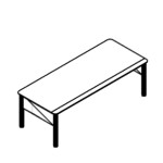 Desk with Half Modesty Panel