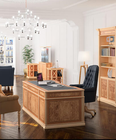 Allyson – Classic Executive Desk with Optional Return and Credenza Unit 02 Img