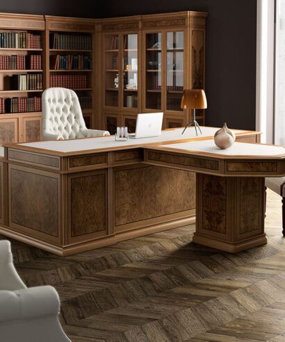 Allyson – Classic Executive Desk with Optional Return and Credenza Unit