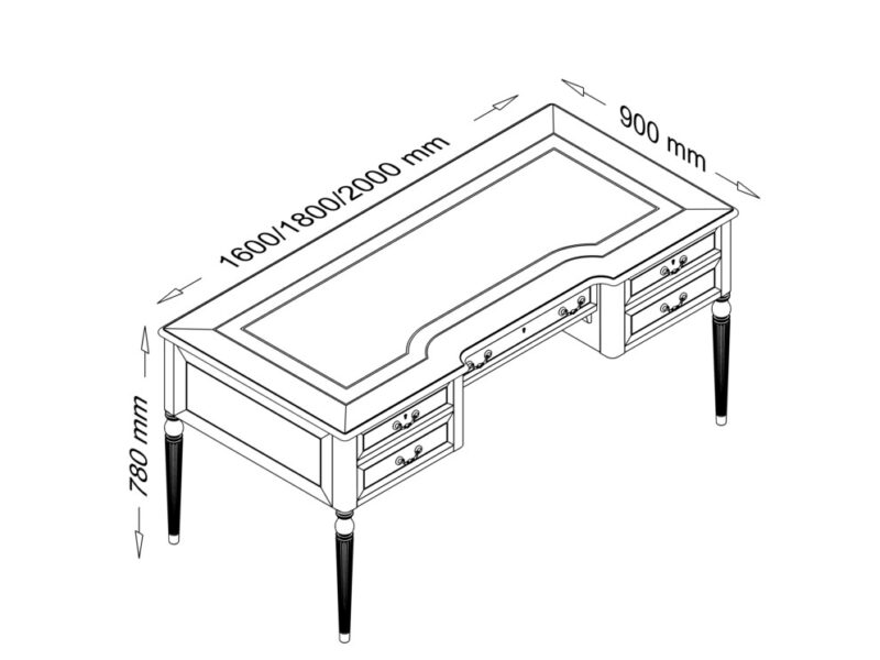 Allyson – Classic Executive Desk with Optional Return and Credenza Unit Size 01 Img Allyson – Classic Executive Desk with Optional Return and Credenza Unit Size 01 Img