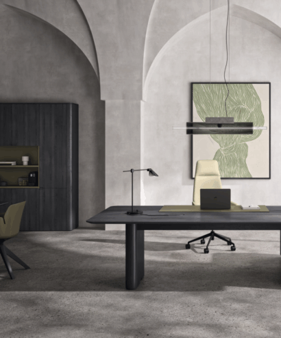 Bevis – Executive Desk with Credenza Unit and Optional Modesty Panel & Pedestal 02 Img