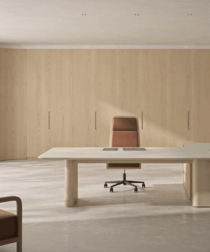 Bevis – Executive Desk with Credenza Unit and Optional Modesty Panel & Pedestal Main Img