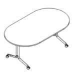 D Ended Shaped Table