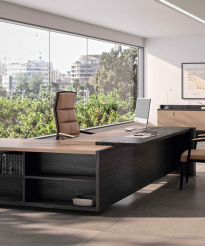 Franca – Classic Executive Desk with Optional Return and Credenza Unit Main img