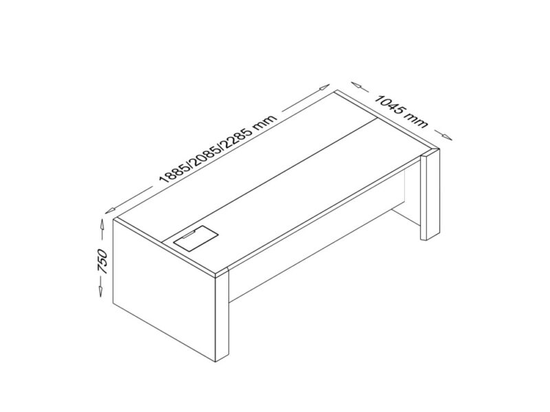 Franca – Classic Executive Desk with Optional Return and Credenza Unit Size img Franca – Classic Executive Desk with Optional Return and Credenza Unit Size img