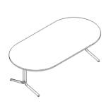 Medium D End Shaped Meeting Table (12, 14 Person)