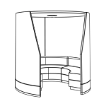 Round Pod With Back Panel (Ø x 2200 x H2200)